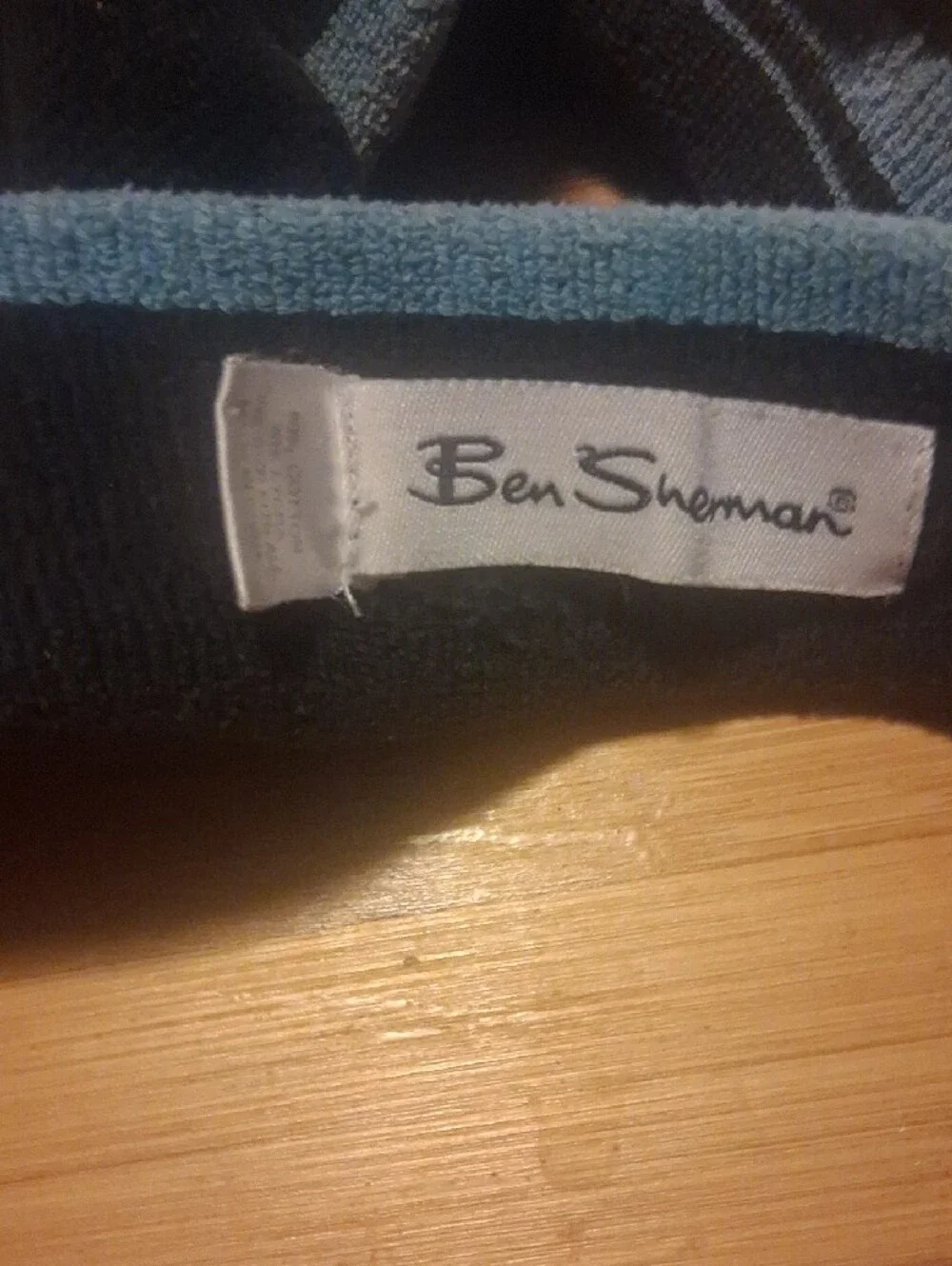 Ben Sherman Blue Terrycloth Visor with Light Blue Trim